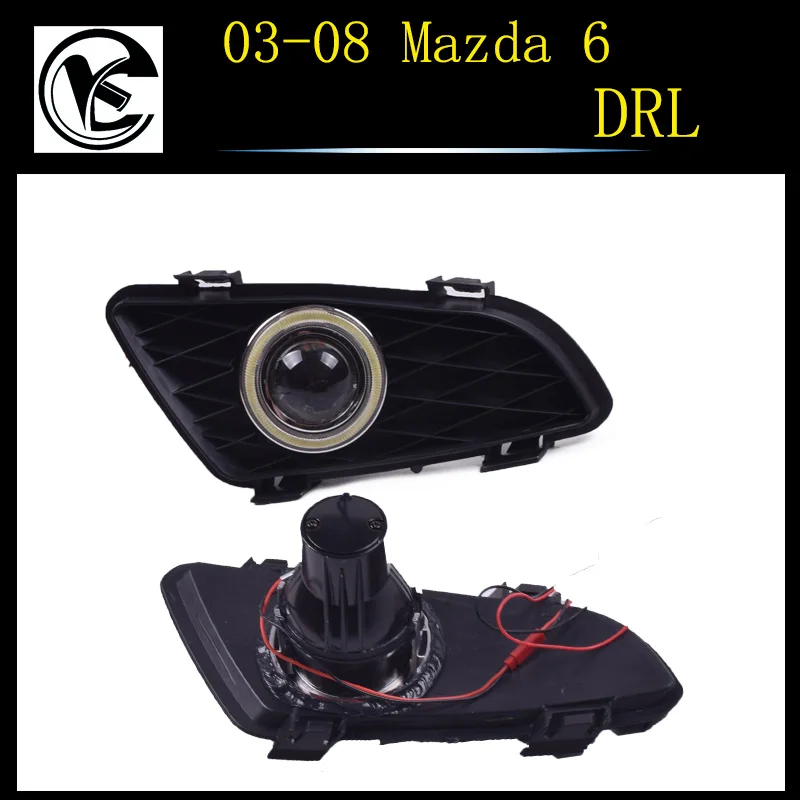 QINYI светодиодный глаза ангела фары Дневные ходовые огни для Mazda 6 2003 2008 Габаритные