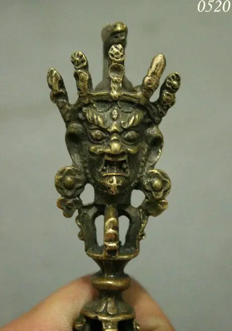 Tibet Buddhism Mahakala Hayagriva Buddha Statue Phurba Dagger Holder FaQi | Дом и сад