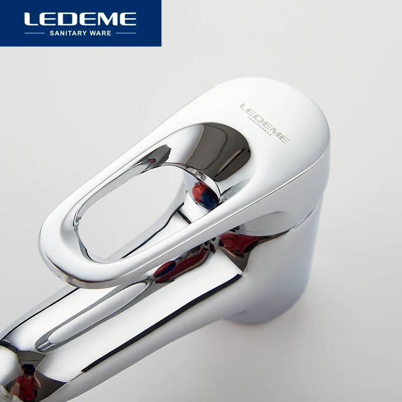 LEDEME Смеситель для умывальника латунь Цвет: хром L1013|basin faucet|waterfall faucettap mixer |
