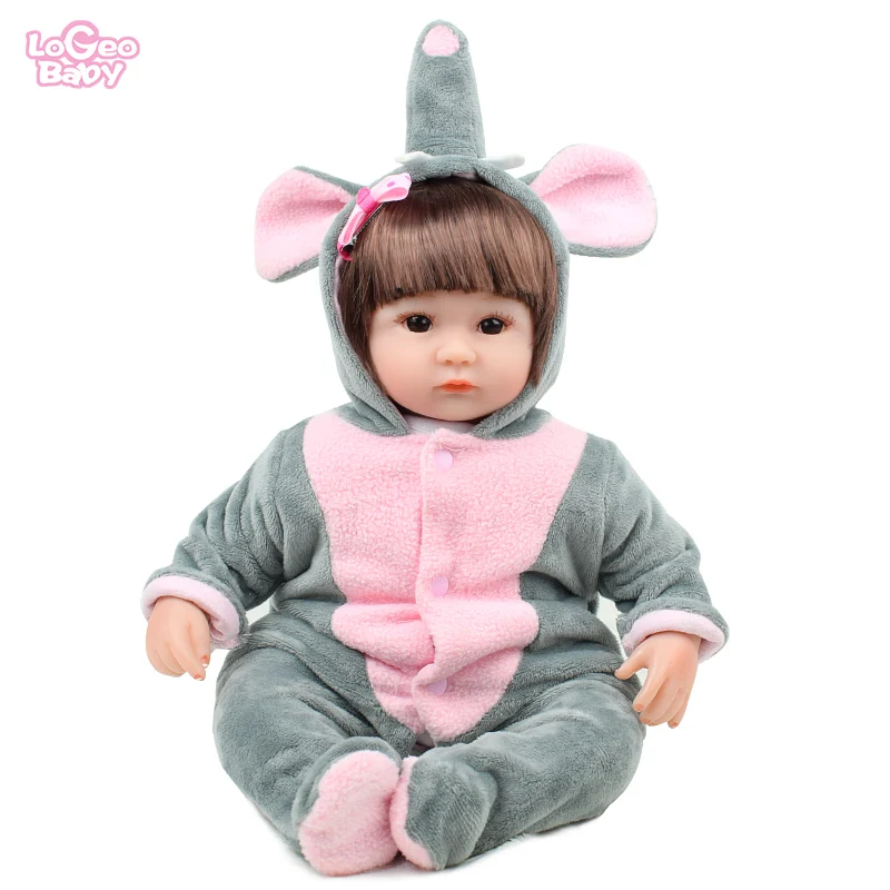 Logeo Baby bebes кукла-реборн 58 см, мягкая силиконовая кукла-Реборн, комплект одежды, прекрасные реалистичные детские игрушки, подарок, кукла-сюрприз