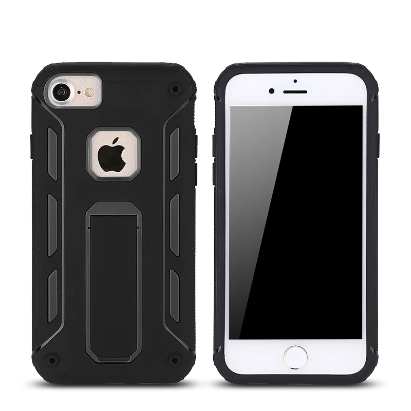 Haissky Роскошные панцири чехол для iPhone 8 7 Plus 6 S 2 в 1 Гибридный телефона мягкий ТПУ и PC