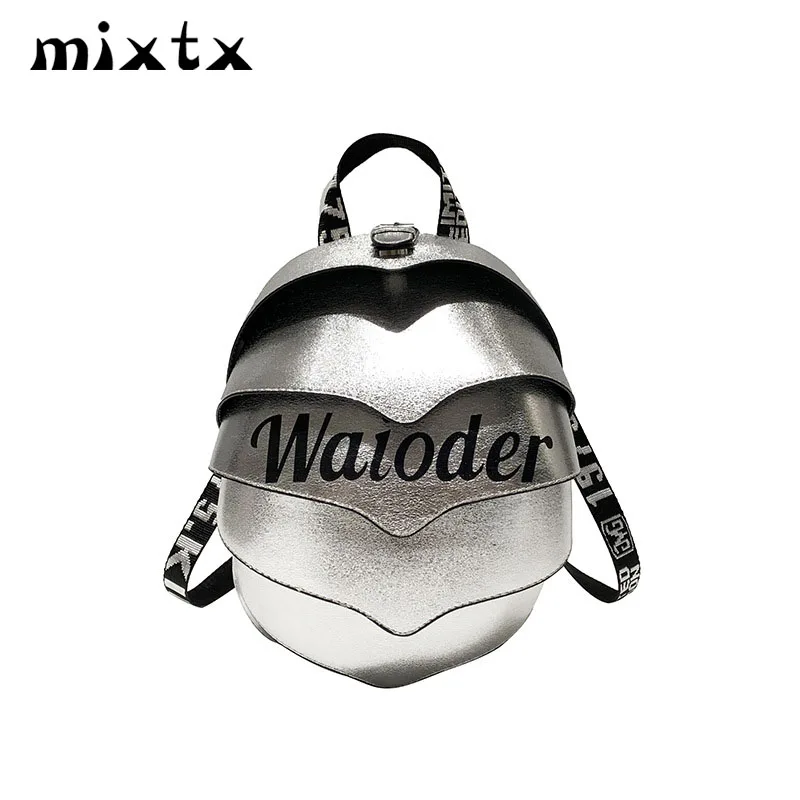 Mixtx женский новый трендовый лазерный рюкзак Beetle для мальчиков и девочек крутая