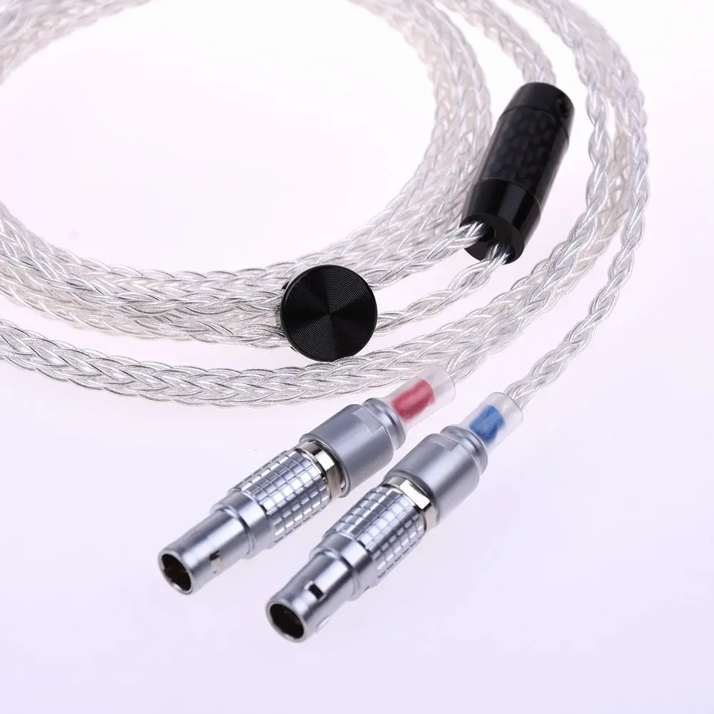 Silver Plated 1.2M Hi-end 16 ядер 5N Pcocc посеребренный кабель для обновления наушников для фокусных Utopia ультра наушников - Цвет: Silver Plated 1.2M