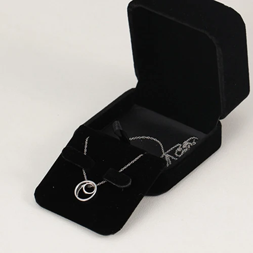 Черное бархатное кольцо часы ожерелье браслет подвески ювелирный чехол