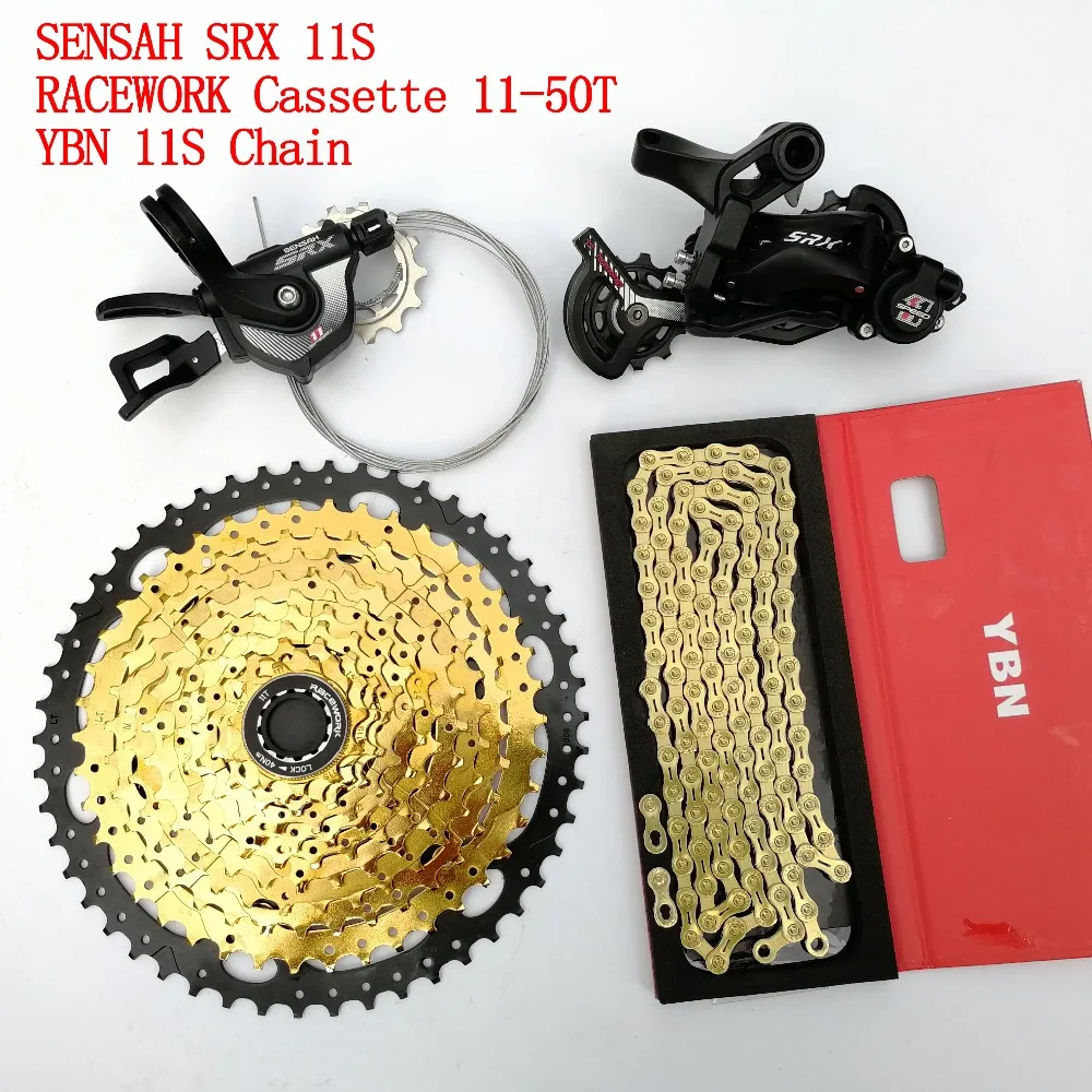 RACEWORK SRX 11 Скорость MTB переключатели список групп Racework 50 T кассета Цепь YBN 4 шт набор