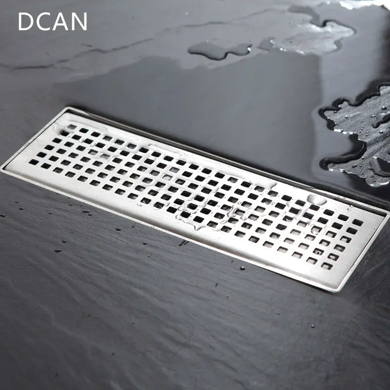 DCAN сливные фильтры напольная Сливная крышка дуршлаг 10*30 см душ отходов Слив SUS304 ванная комната слив Нержавеющая сталь напольные стоки