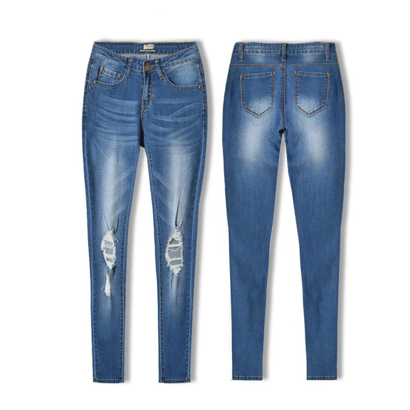 Женщины Witsources карандаш джинсы летние новые модные рваные повседневные SD4358 |