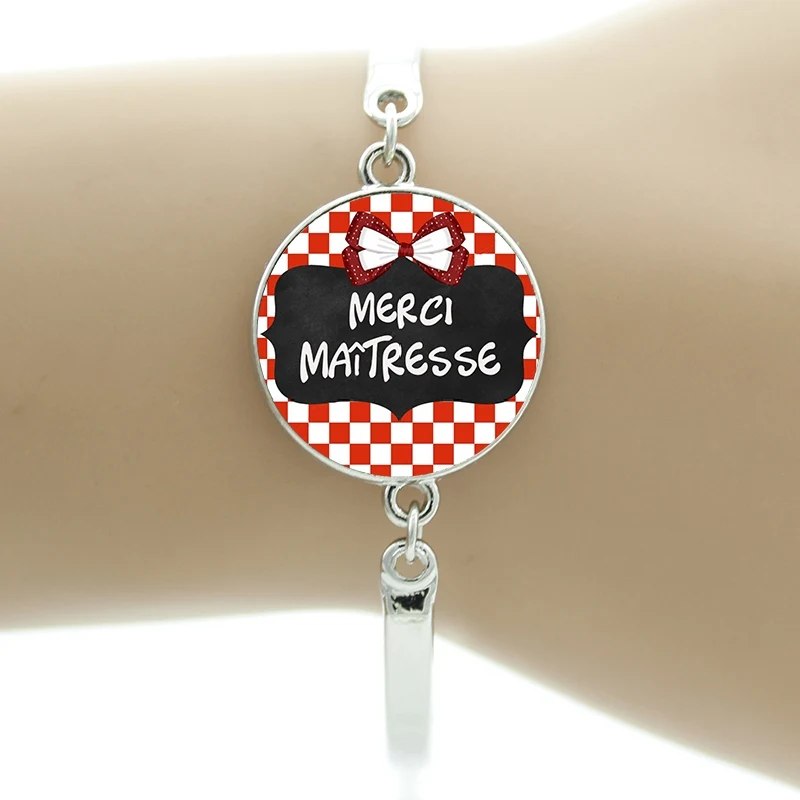CT297 TAFREE Мужская Женская мода merci maitresse Пандоре обаятельные браслеты сделанный вручную стеклянный купол школьные подарки для учителей браслет ювелирные изделия CT280 - Окраска металла: CT297
