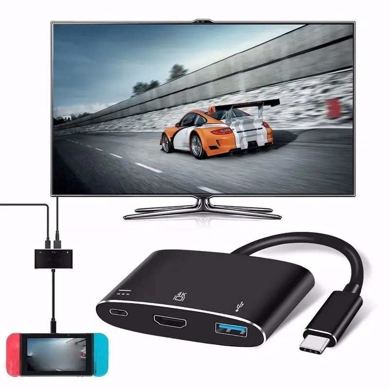 Basix Usb C концентратор USB к Hdmi 4k адаптер 3 0 Type PD зарядное устройство для Macbook Pro Google