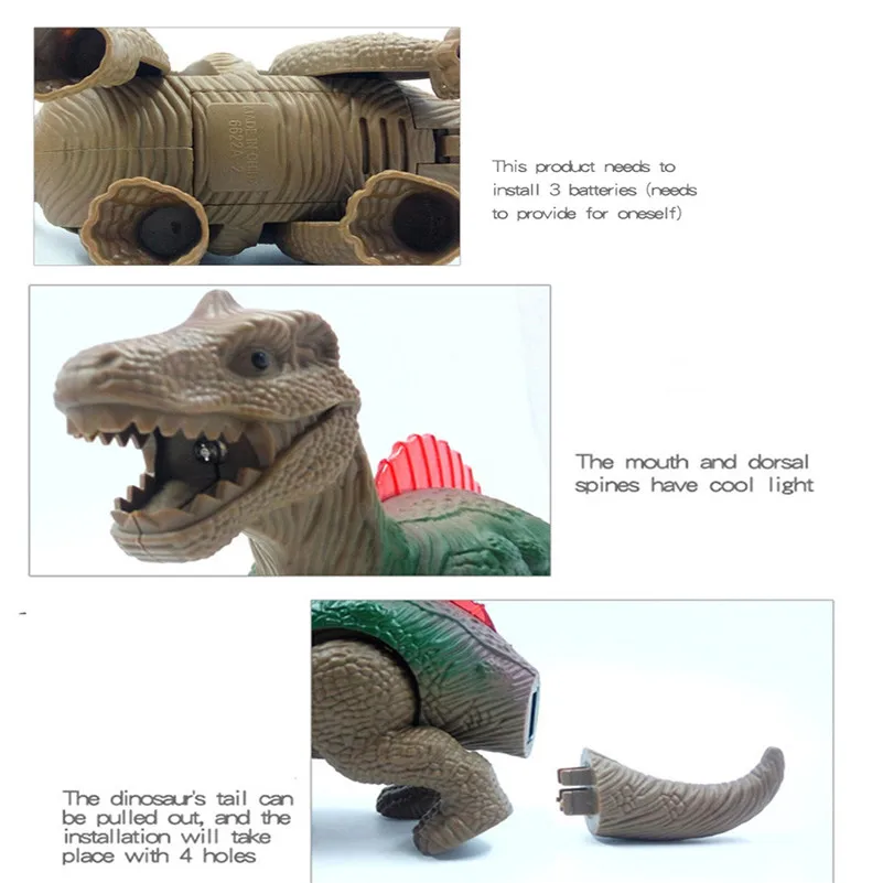 Light Up Dinosaur Electronic Walking Robot Roaring Interactive Dino Kids Toy Lights &amp Sounds Real electronicas gift for kid B2 |