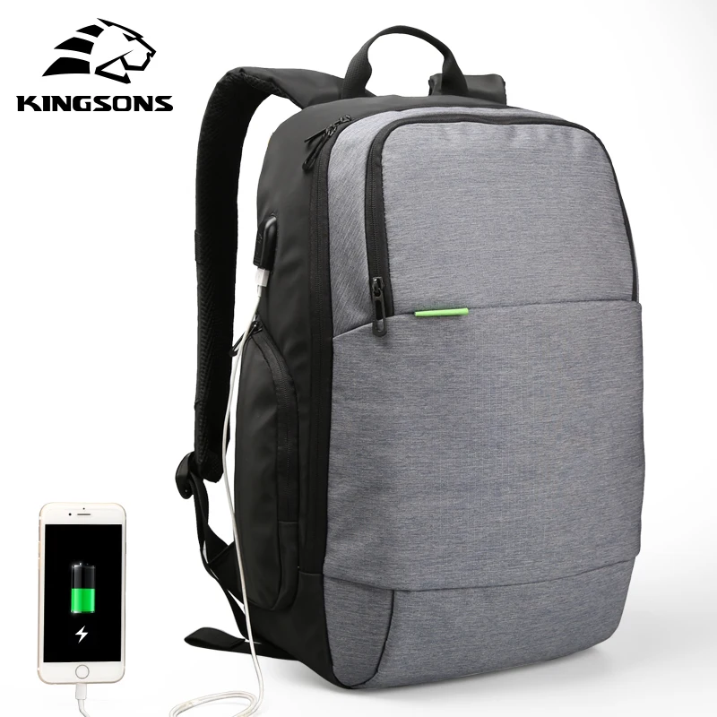 Kingsons брендовый внешний usb рюкзак для ноутбука с защитой от кражи сумка 15 6 дюйма