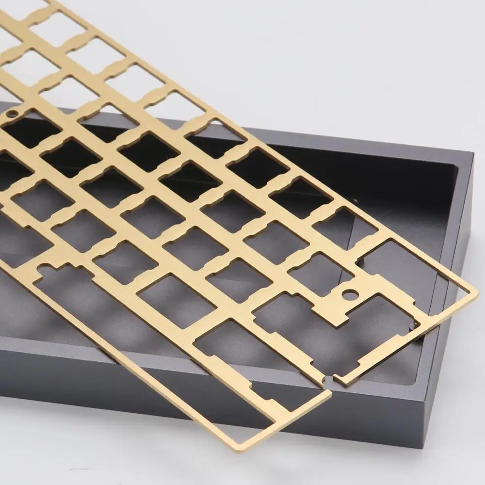KBDfans Новое поступление hairline отделка латунь 60 пластины diy механическая клавиатура