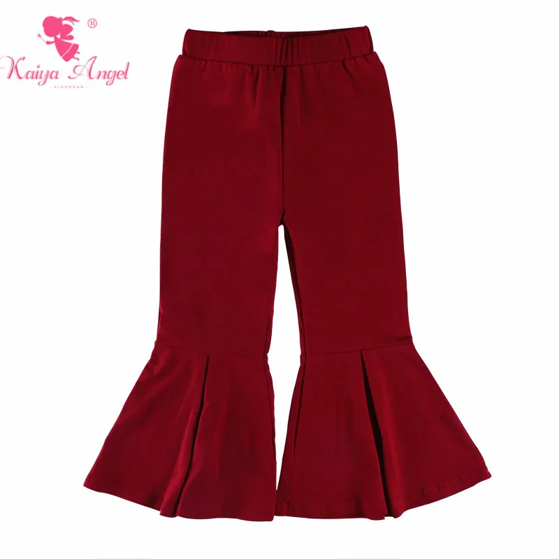 Леггинсы Kaiya Angel Girls Boutique однотонные Хлопковые Штаны с колокольчиками весна лето