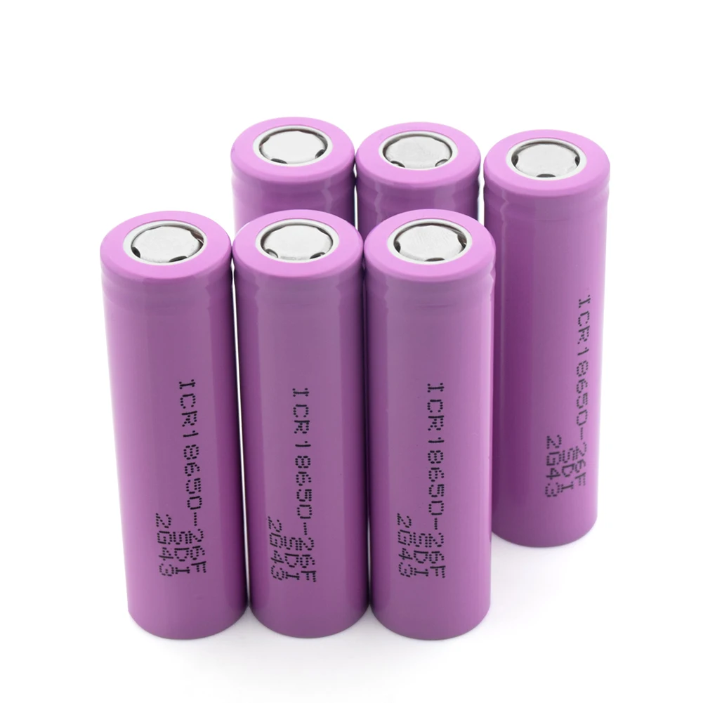 6 pieces 1/2/4/6/8/10 шт. 3,7 V Напряжение Высокая утечка 20A 18650 Батарея розового цвета с плоским верхом Перезаряжаемые 2600 мАч ICR 18650 литий-ионная литиевая Батарея - Цвет: 6 pieces
