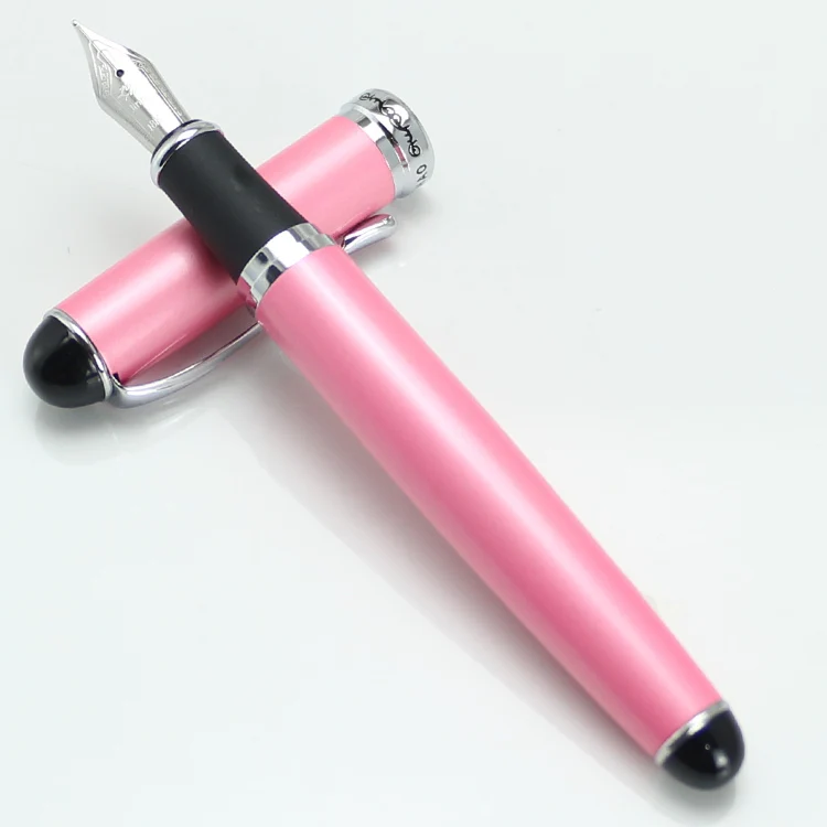 JINHAO 750 ручка для бизнеса и письма розовый серебристый Подарочная авторучка без