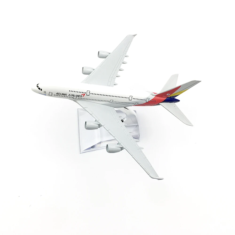 1/400 масштаб самолета Airbus A380 Asiana Airlines 16 см модель из сплава игрушки для детей
