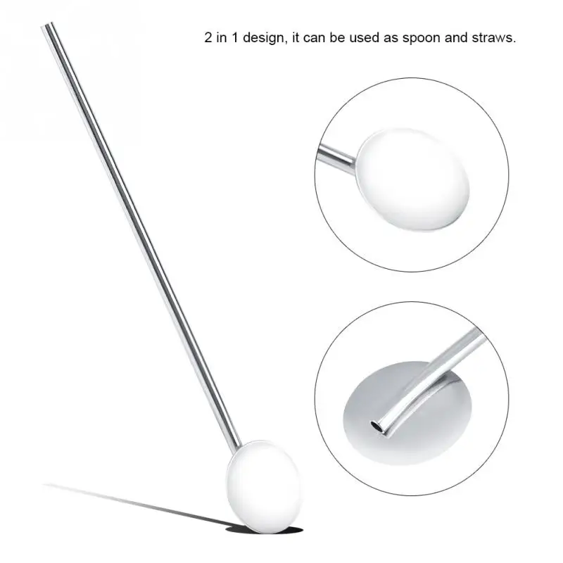 6 видов практичная нержавеющая сталь Питьевая соломенная ложка Коктейльная