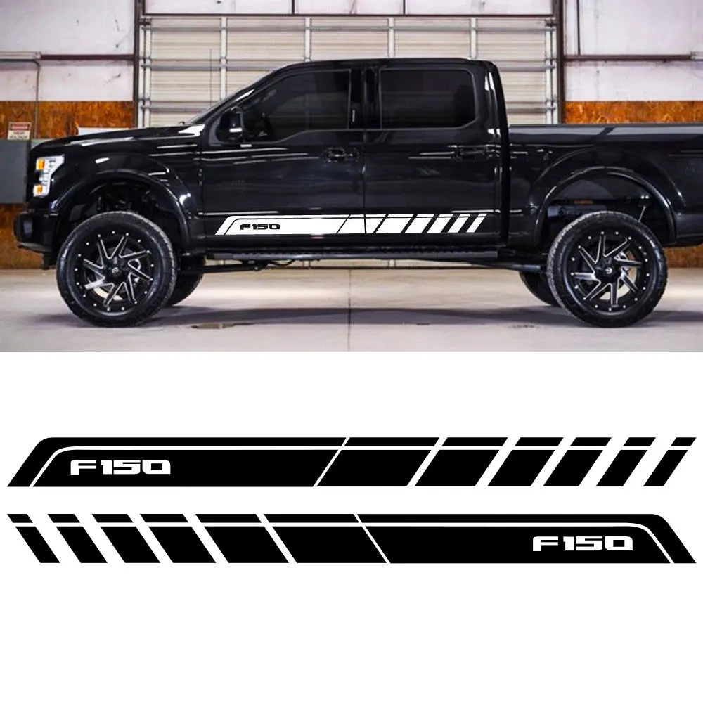 2 шт. Наклейка боковые полосы для Ford F-150 Tremor Raptor R 2014 2015 2016-2018 T-6105 | Автомобили и