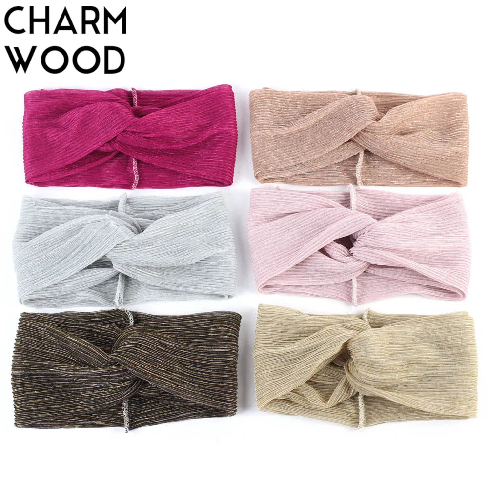 Женская широкая повязка на голову волшебная эластичная летняя яркая палитра