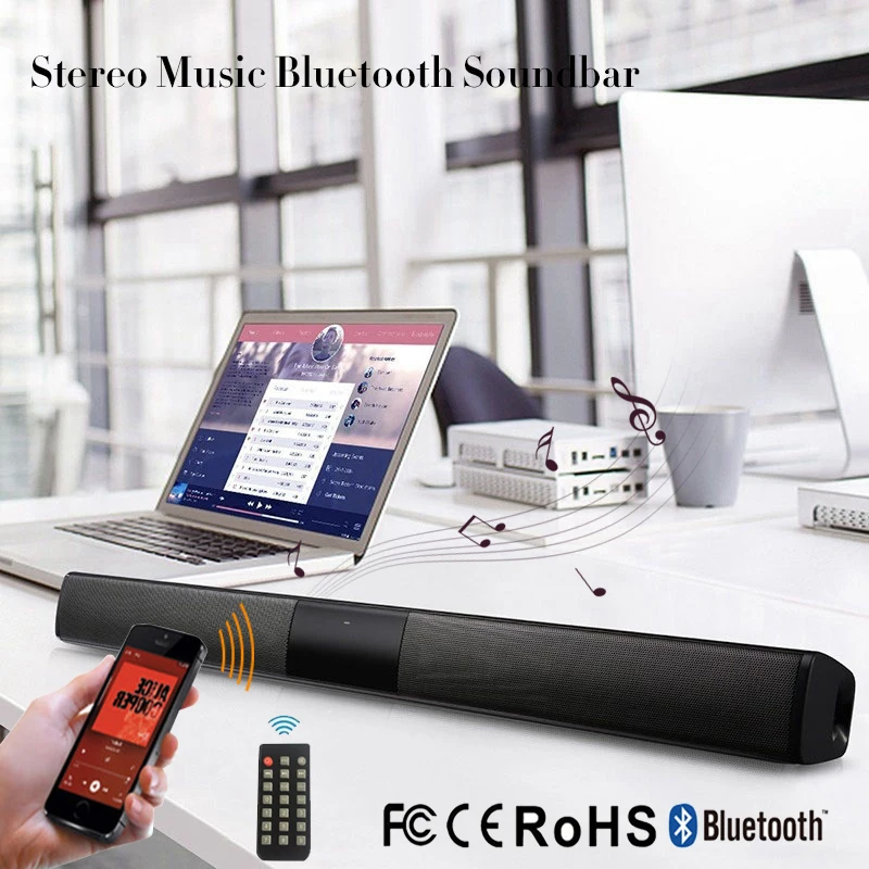 Беспроводной Bluetooth динамик 20 Вт ПК ТВ звуковая панель fm радио портативный домашний кинотеатр Саундбар система плеер Boom Box Колонка для xiaomi