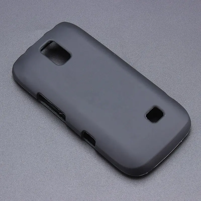 Черный гелевый ТПУ тонкий мягкий анти Лыжный чехол задняя крышка для Nokia Asha 308 3080