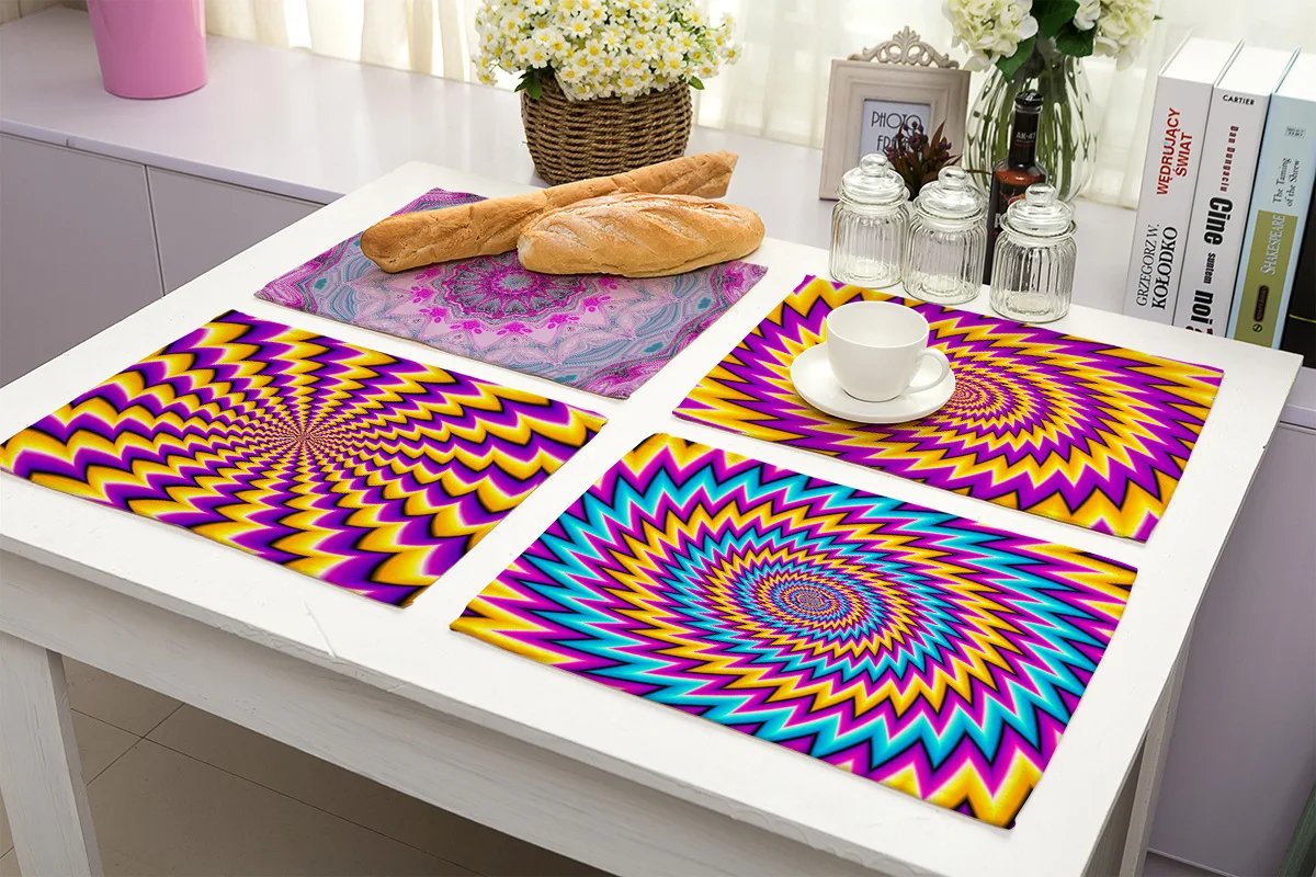 Цветная подстилка с геометрическим узором Мандала этнический Печатный