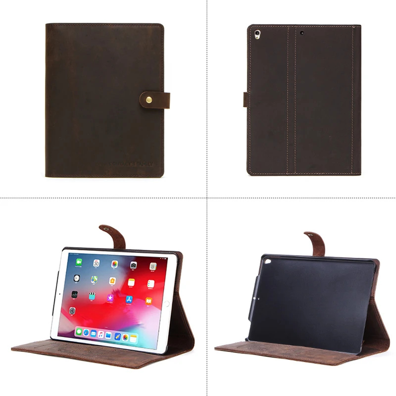 Ретро Чехол-книжка из нубука с маслом для iPad Pro 10,5 Air 3, чехол с отделениями для карт, карман, держатель карандаша, флип-чехол с подставкой