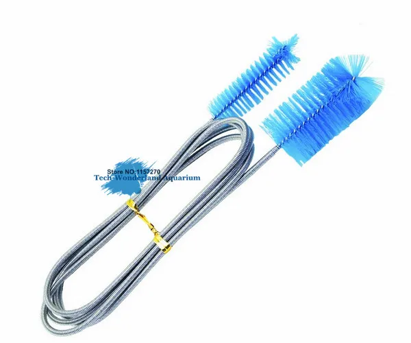 tube brush Аквариум Стекло приток отток Лили труба 12/16 мм 16/22 мм трубки аквариума водная установка фильтра на присоске комплект шлангов - Цвет: tube brush
