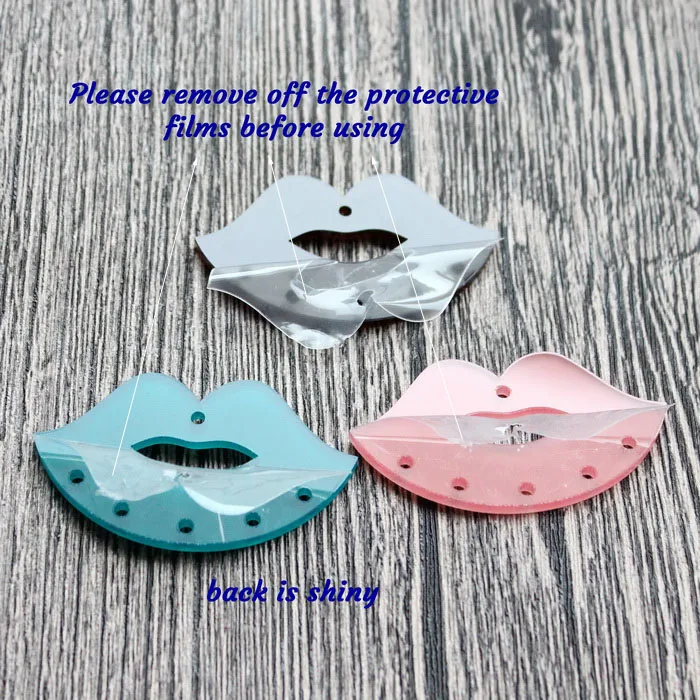 50 мм акриловые серьги для губ висячие 7 отверстий зеркальный матовый черный белый