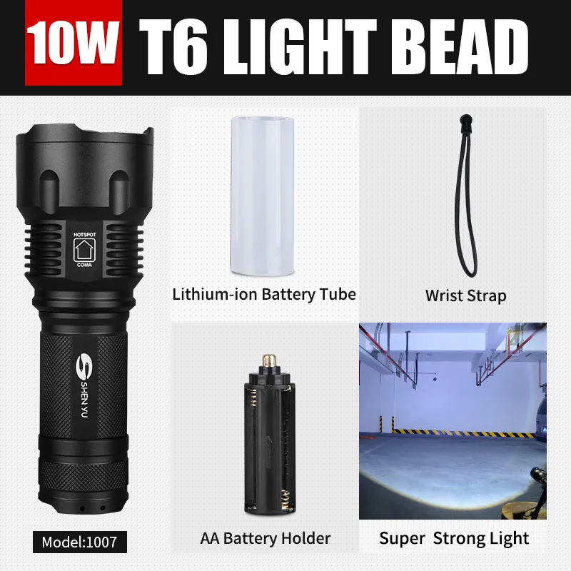 Высокая яркость XM-L2 U3 36 Вт 6000 люмен 3 X CREE T6 фонарик Профессиональный Дайвинг linternas Водонепроницаемый Дайвинг фонарик - Мощность в ваттах: 1007T6