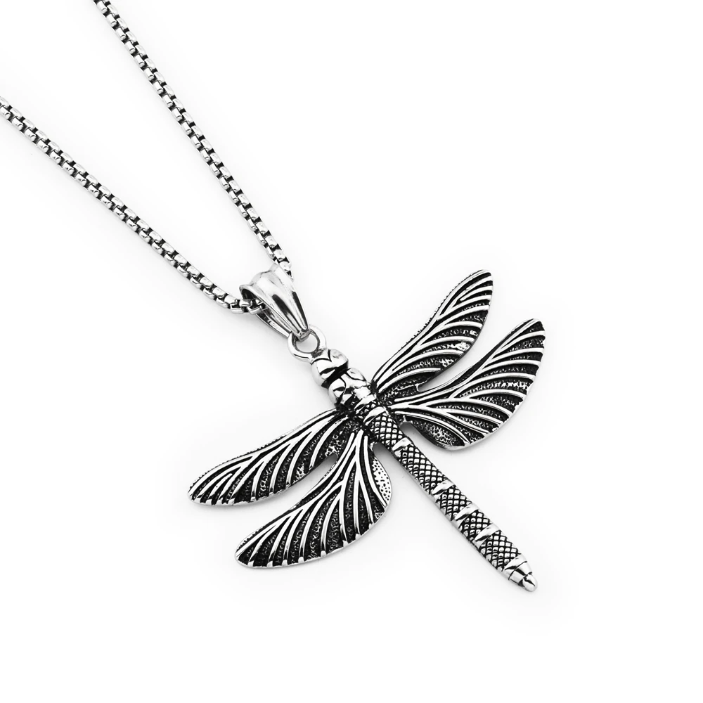 2017 Новый хип хоп ГУФАН стрекоза кулон ожерелье из нержавеющей стали модные