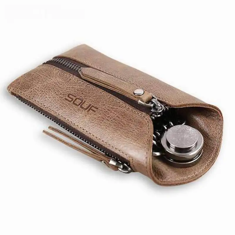 Кошелек для ключей из 100% натуральной кожи мужской держатель органайзер женщин