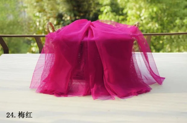 

3 yards Hot pink plain tulle netting fabric ,fine tulle for bridal veil dress,mesh earth tone for tutu wedding decors 30+ colors
