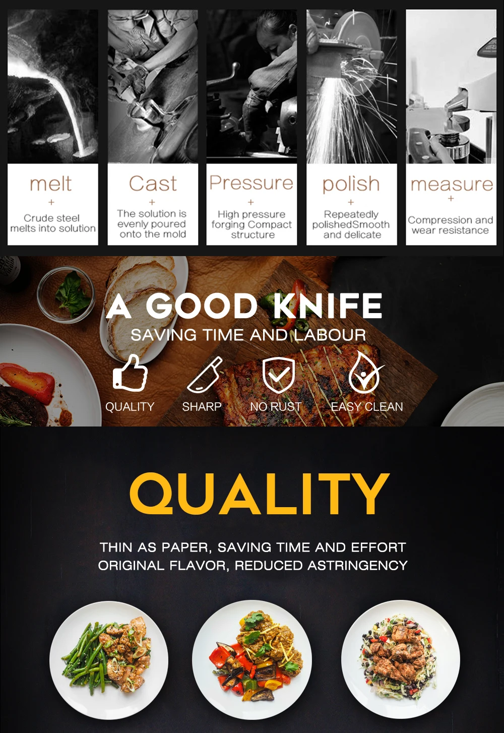 XYj 5 inch Boning Knives Stainless Steel Chef Kitchen Knife Super Durable Sharp Blade Non-Slip Handle Kitchen Cooking Tools