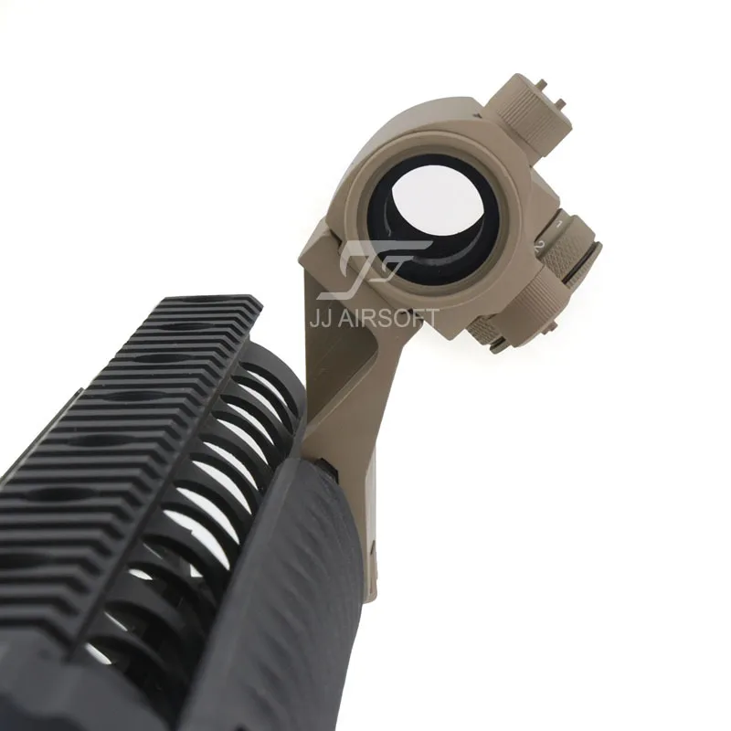 

JJ Airsoft KAC Style 45 Degree Offset Mount for T1 / T-1 / T2 / T-2 / TARGET TR02 Red Dot (Tan)