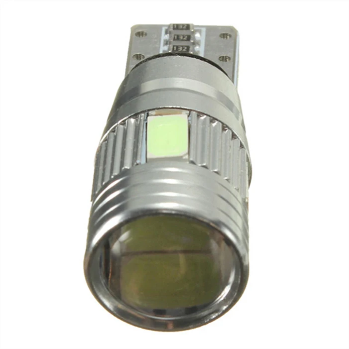 1Pcs Auto Canbus T10 5630 6 SMD White Crystal Blue Red Pink W5W 12V Car side wedge 5730 LED Error Free License plate lamp bulb. |