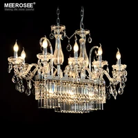 crystal chandelier lighting gorgeous rectangle lights fixture glass chandelier lighting lustres hanging dining room drop lamp