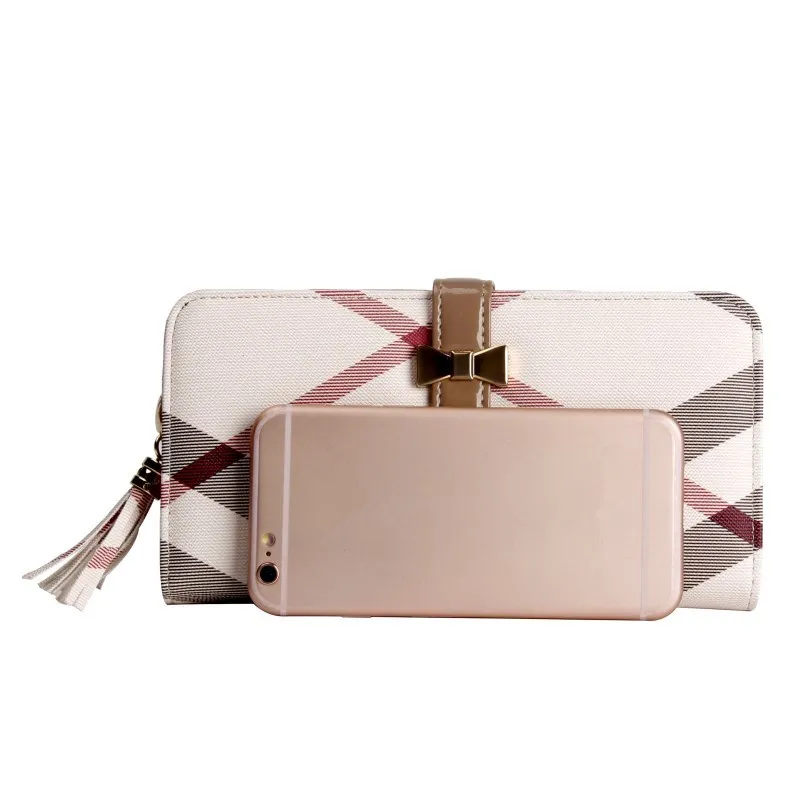 Известный бренд Модный классический полосатый Женский кошелек стандартные