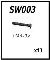 JLB SW003 pm3x12 мм 10 шт. винтовой Гепард 11101 21101 1/10 Запчасти для радиоуправляемых