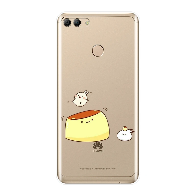 Мягкий силиконовый чехол для телефона huawei Y5 Y6 Y7 Prime 2018 Y9 2019 Забавный милый кролик