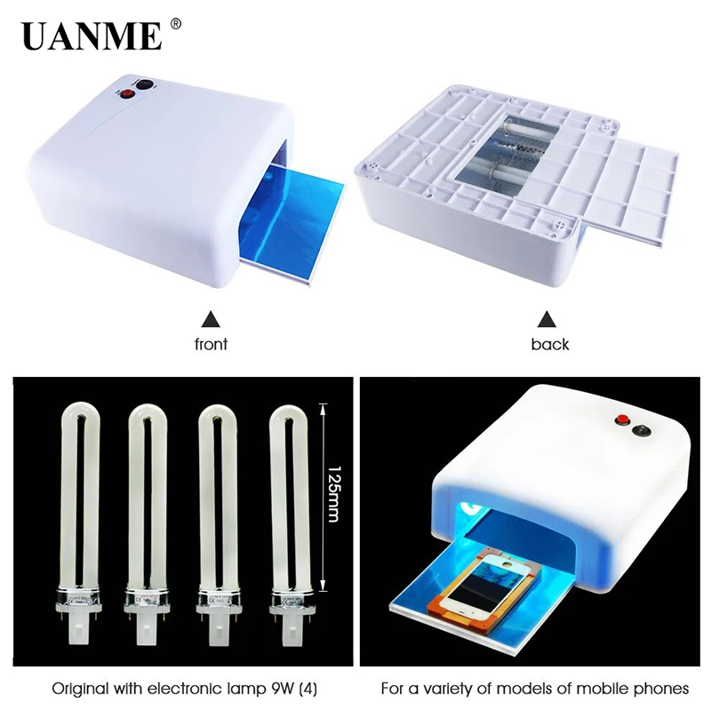 Инструмент для ремонта UANME лампа отверждения УФ клея USB 5 В светодиодная