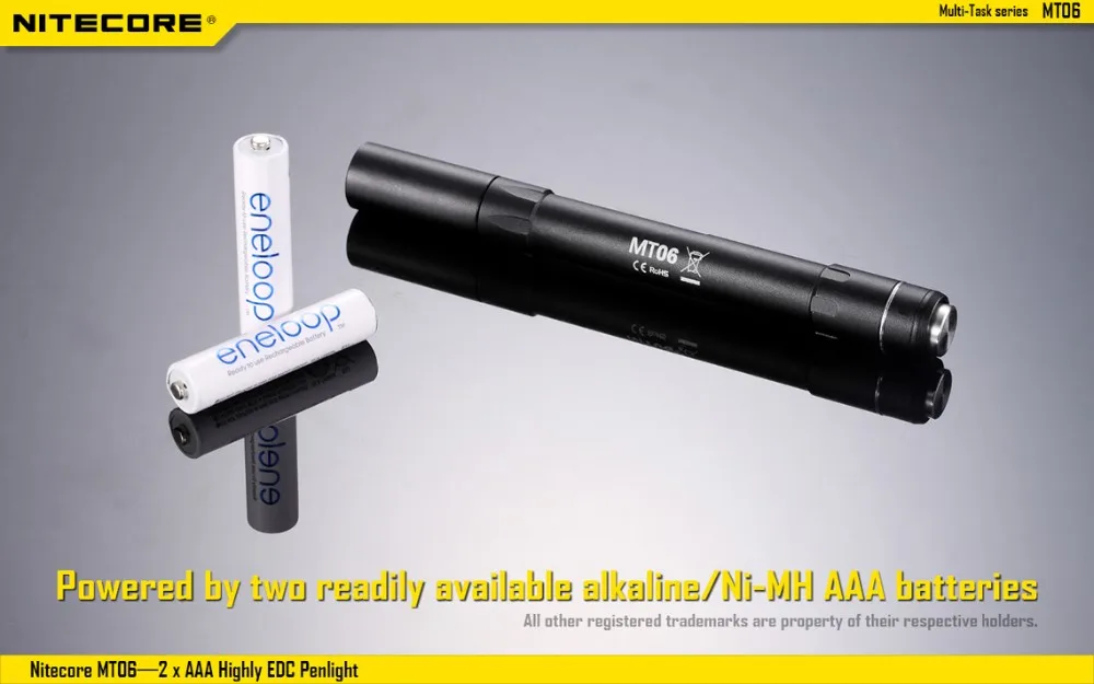 NITECORE MT06 MT06MD светодиодный фонарик для докторов, медицинский фонарик, высокоэффективный, EDC, фонарик, снаряжение, водонепроницаемый, мини, ультра портативный фонарь