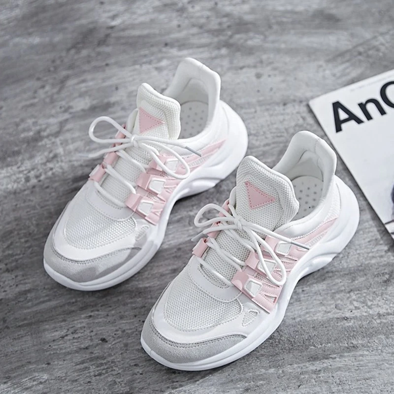 

ADBOOV New PU Leather Women Sneakers Plus Size 35-42 Platform Shoes Ladies Height Increasing Chunky Sneakers Zapatillas Sujer