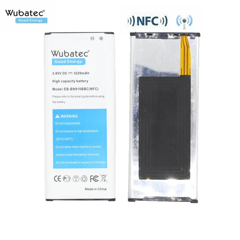 Wubatec 1x NFC EB BN910BBE 3220 мА/ч батарея для Samsung Galaxy Note 4 N910F N910H N910S N910U N910L N910A N910P N910C|battery for