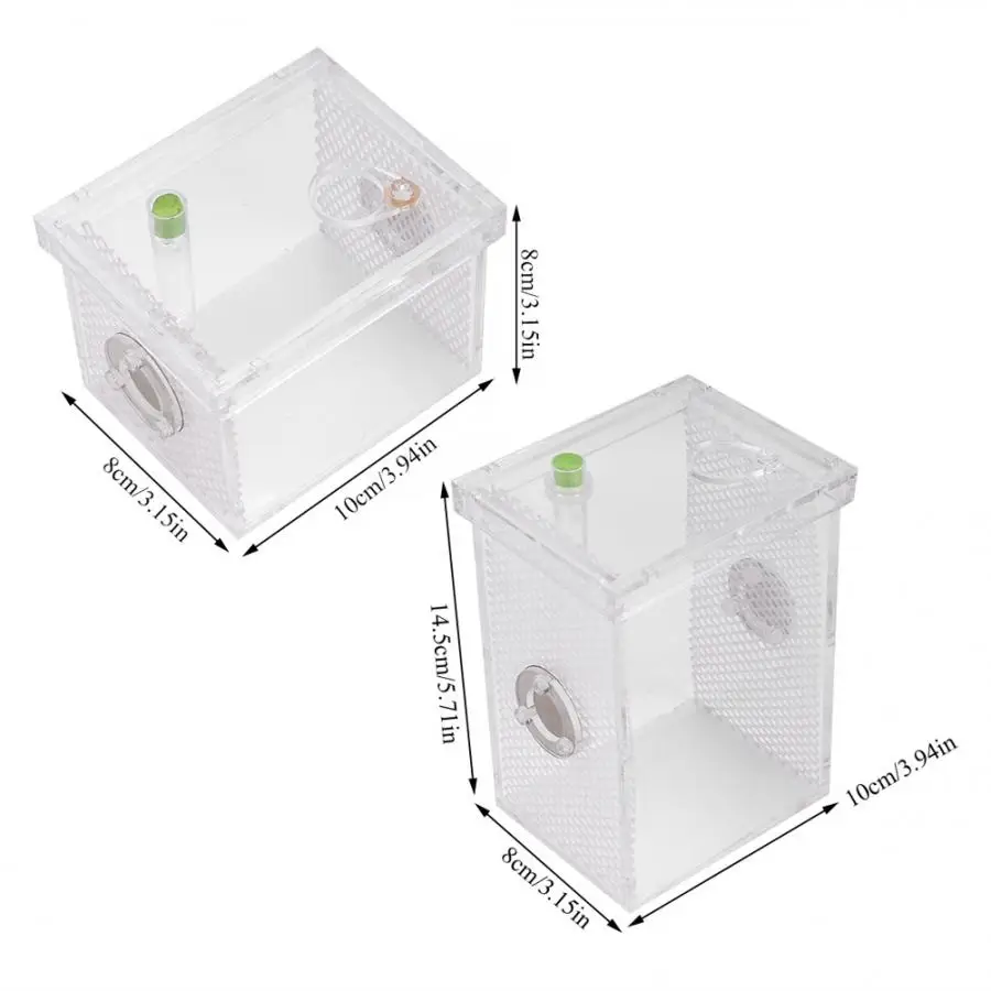 Портативная коробка для рептилий ящерицы акриловая прозрачная аквариума ящик