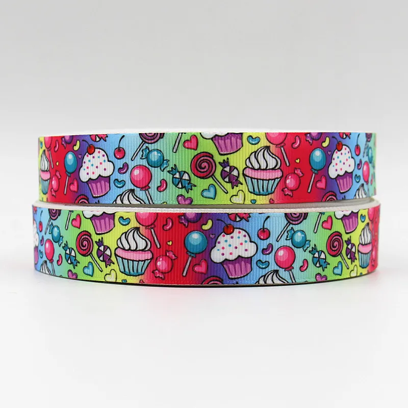 Wm 10 ярдов в партии 7/8 дюймов 22 мм 160107020 корсажная лента с принтом|printed grosgrain ribbon|designer