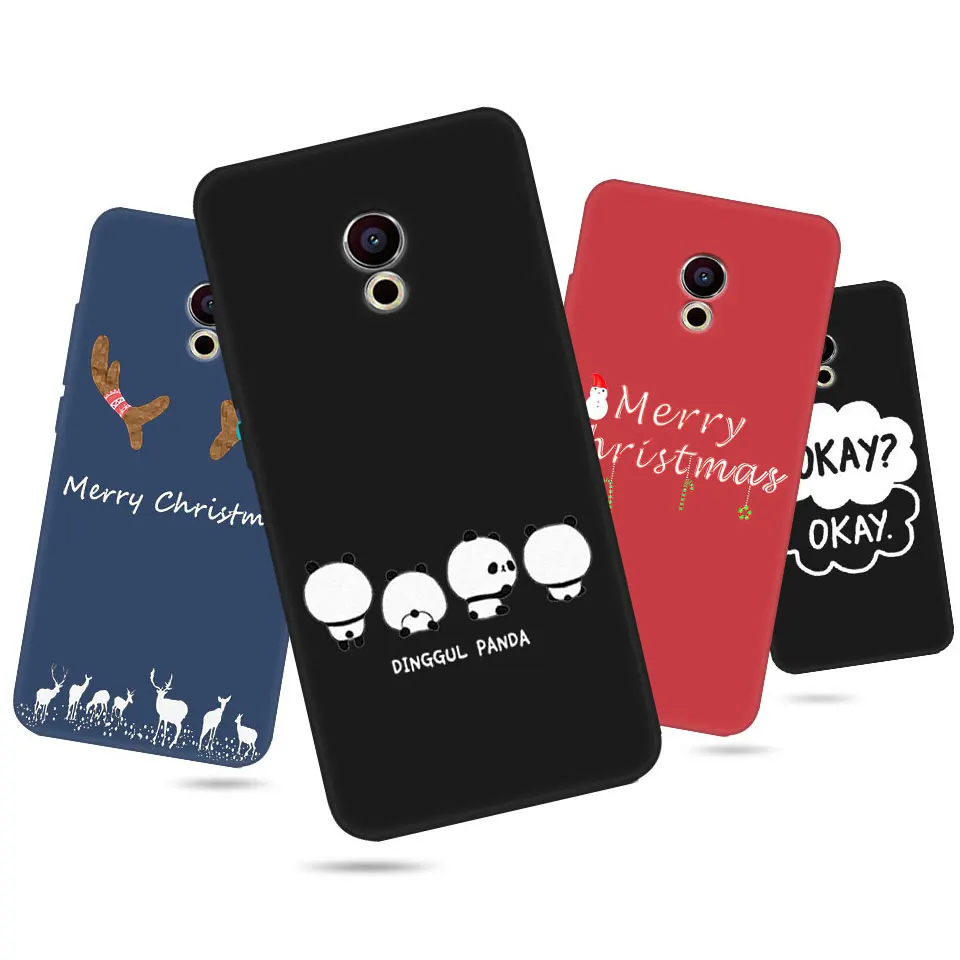 Яркий матовый ТПУ чехол для телефона Meizu15 Lite Plus E3 MX6 M5 M6 Note Pro 6 5 M6S мобильный чехол для телефона с рождественским рисунком для OnePlus 5T Coque