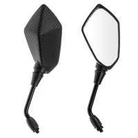 motorcycle black carbon rearview side mirrors for kawasaki er 6b 2006 2010 zephyr 1100 1999 2000 750 kle400 kle500 versys 1000