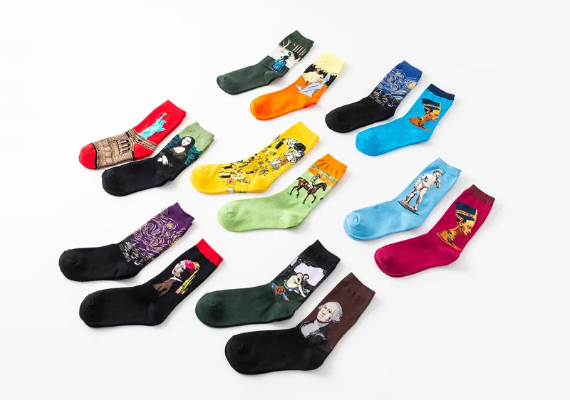 Ван Гог Звездная ночь носки для женщин и мужчин 3D знаменитые ретро искусство