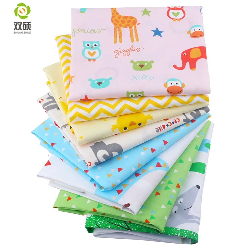 8 цветов хлопковая ткань в стиле пэтчворк стеганая Лоскутная Ткань для шитья